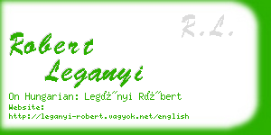 robert leganyi business card